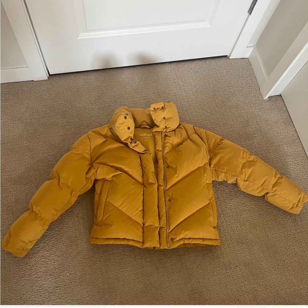 Aritzia / Wilfred Yellow “the cloud puff” Puffer Jacket
